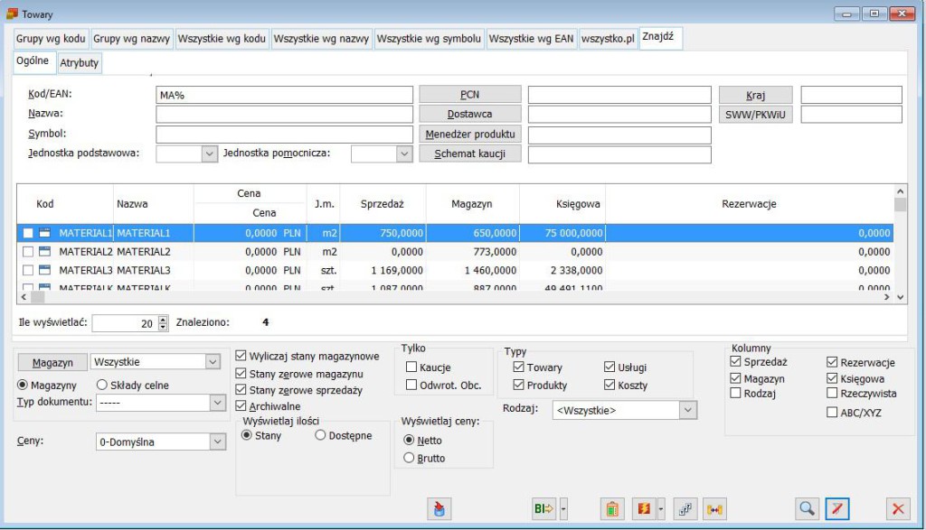 Jak sprawnie wyszukiwać towary w Comarch ERP XL2